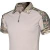 Men Shirt Slim Fit Pullover Turn-down Collar Camouflake Men T-shirt for Outdoor