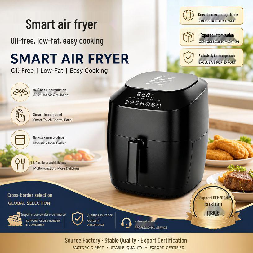 Household 4L Large Capacity Touch Screen Air Fryer