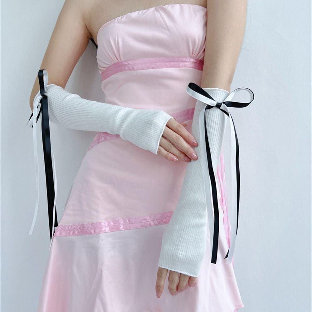 

Грілки без пальців, довгі рукавички в стилі балету, круті чохли на рукавах для жінок, дівчат чорний