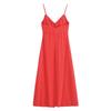 European & American Style 2026 Linen Blend Button-Up Strap Dress 7964709