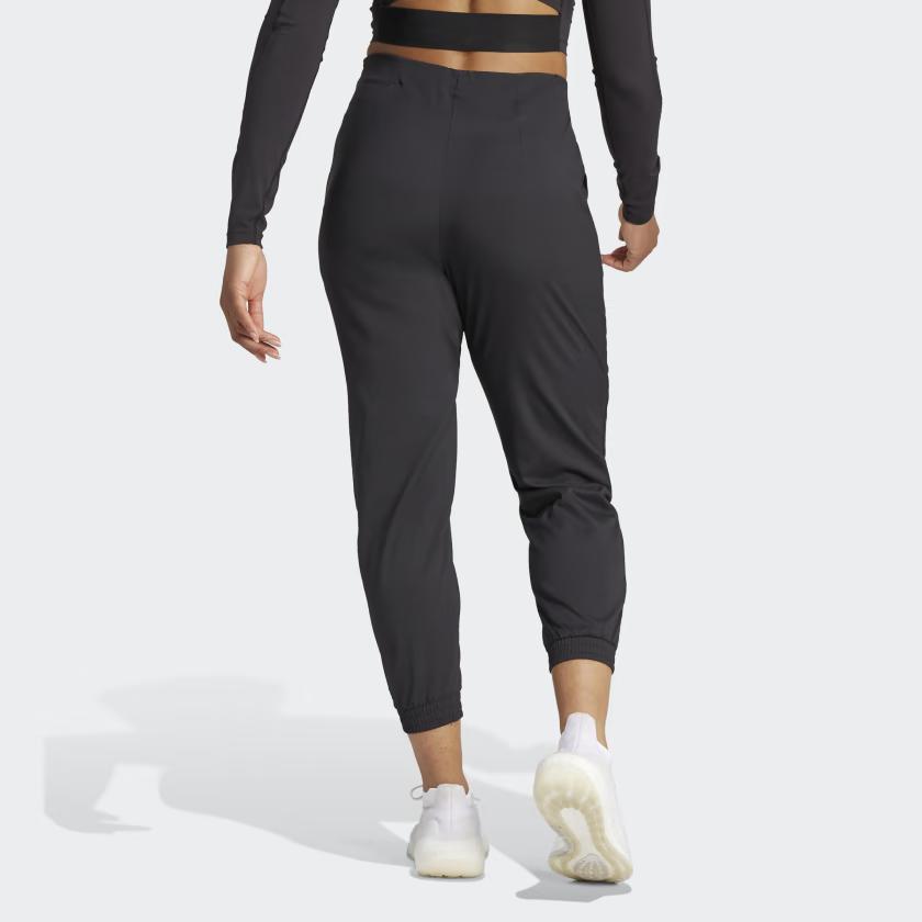 Adidas Aeroready Train Essentials Minimal Branding Woven Pants Women Bottoms Black IJ5923