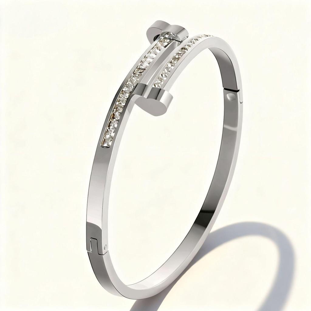 Women's Three-Color Zirconium Titanium Steel Bracelet