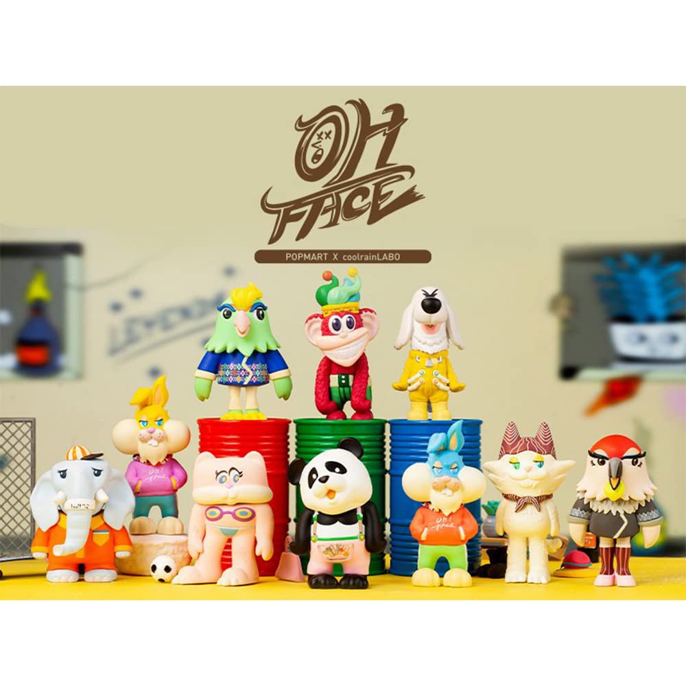 

POP MART coolrainLABO Oh Face серия торговых фигурок 8 штук КОРОБКА