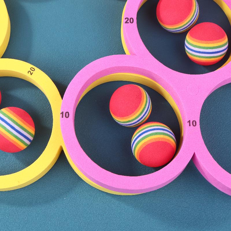 Pool Games Set With 10/12 Balls Pool Floating Throwing Games Floating Ring For Kids Adults Swimming Pool Water Game