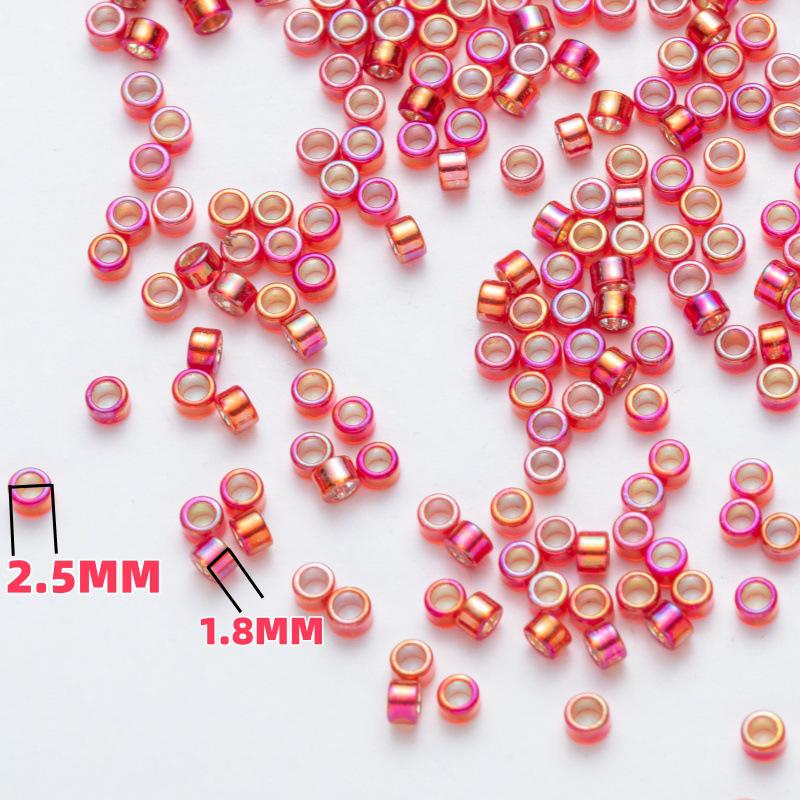 2.5mm Iridescent Metallic Glass Beads, 10g