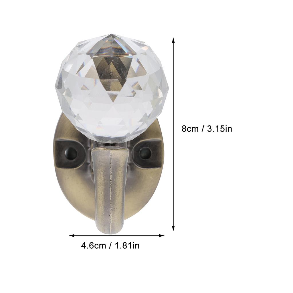 2 st Zinklegering Kristall Gardinkrokar Kreativa Dekorativa Hushålls Gardintillbehör Badrum Omklädningsrum Hängare