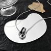 Minimalist Double Ring Buckle Pendant Necklace Unisex Street Hip Hop Personalized Jewelry
