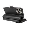 For iPhone 15 Pro Max Case with Multi-Card Holder and Strap PU Leather Phone Cover Stand