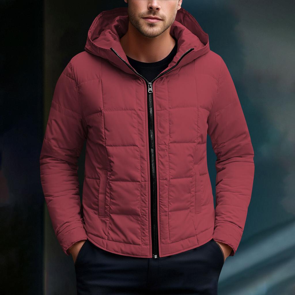 Men's  Baseball Collar  Thickened  Windproof  Keep Warm  Down  Cotton-Padded Jacket  Coat