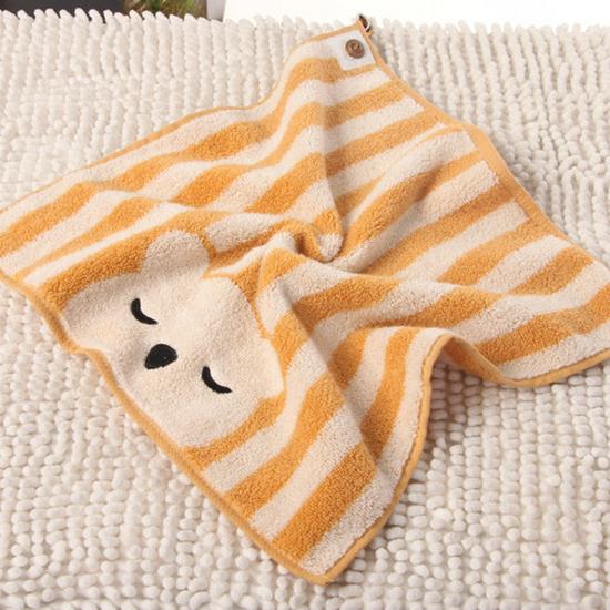 

Полотенце для рук из хлопка класса А с рисунком медведя и веревкой для подвешивания, мягкое и впитывающее, для использования в детском саду 36x36 cm