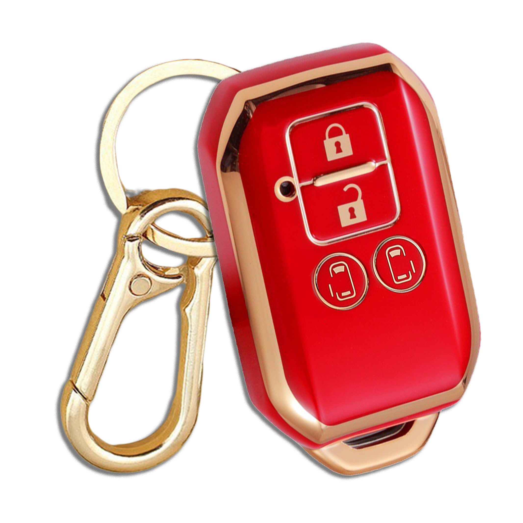 Key cover for Suzuki cars with key chain TPU material красный