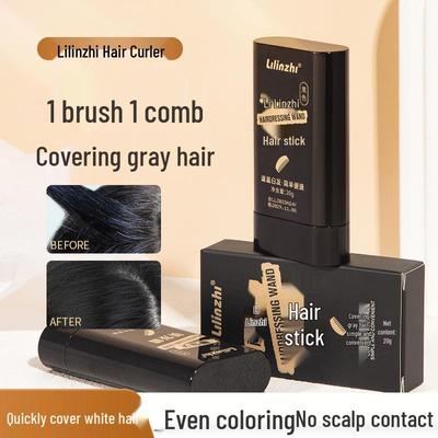 In Stock: Lilinzhi Temporary Gray Hair Touch-Up Stick - Non-Damaging Hair Dye Pen