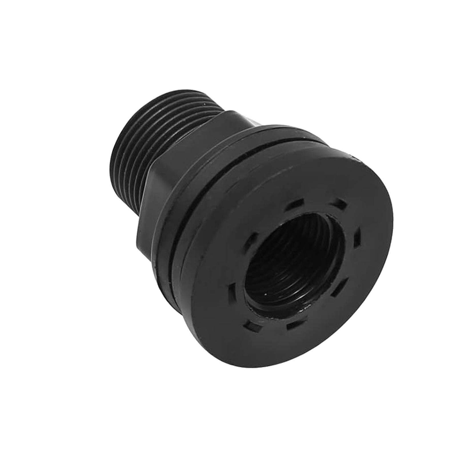 

Bulkhead Fitting Adapter Rain Barrel Connector Kits Easy to Use Reusable Multifunction for Water Tanks Rain Barrels Ponds Garden чёрный