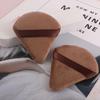 Velvet Flocked Triangle Powder Puff: Wet & Dry Use, Non-Absorbent for Loose Powder & Concealer.