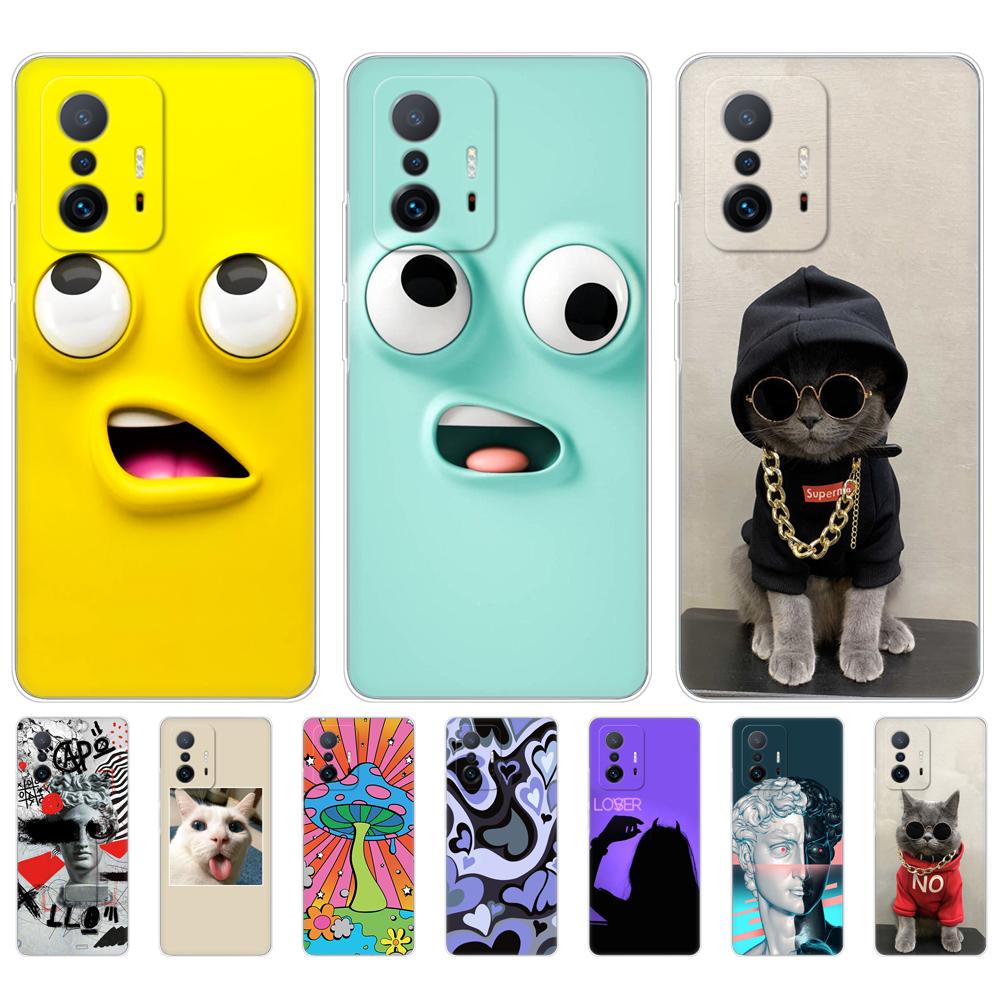 Pro Xiaomi 11T Pouzdro Pro Xiaomi 11T Pro Měkké Pouzdro Silikonový Kryt Zadní Strany Telefonu Pro Xiaomi11T mi 11 T 11TPro coque 6,67 palce nárazník TPU