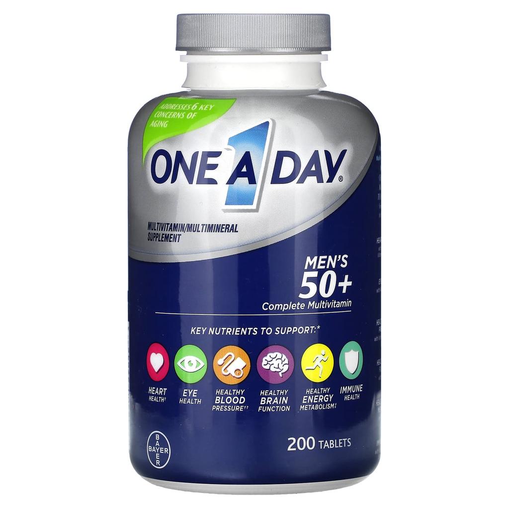 One-A-Day Complete Multivitamin for Men 50+, 200 Tablets