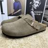 Echte Lederschuhe Birkenstock Boston mit Zehenkappe und dicker Sohle für Unisex-Komfort