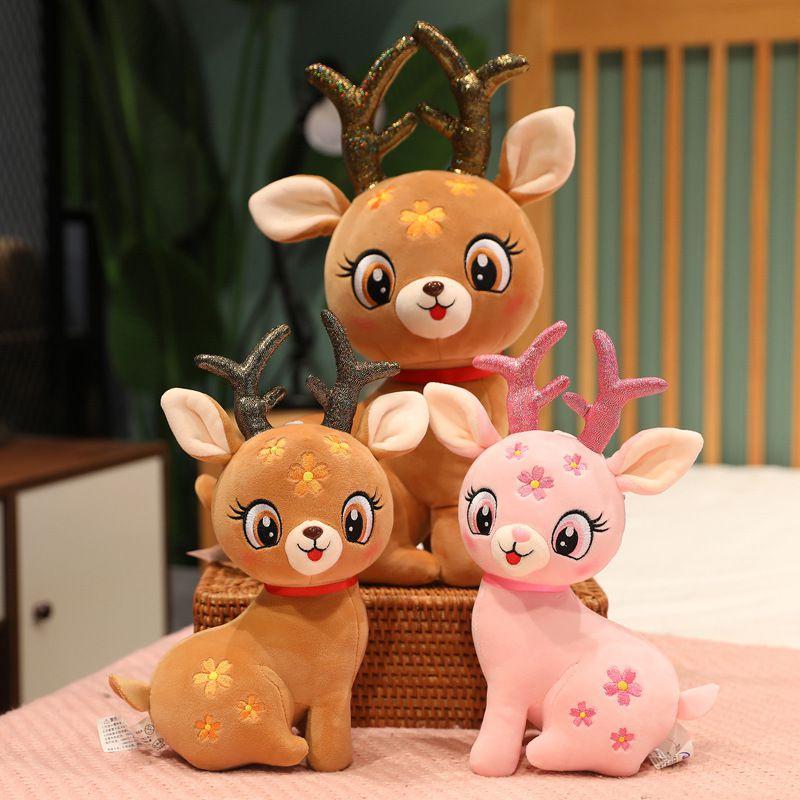 Cute Sika Deer Plush Toy For Kids Soft And Snuggly Sleeping Companion