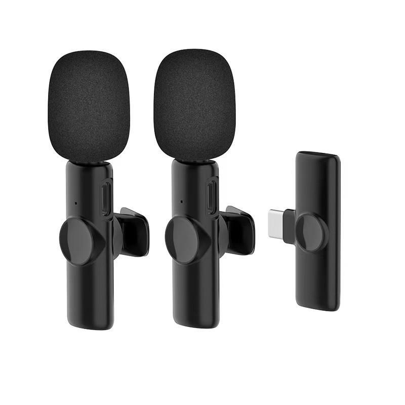 Microfone Lapela Sem Fio K11 com Redução Automática de Ruído para Vídeo, Transmissões Ao Vivo, Entrevistas e Gravação em Celulares e Computadores.