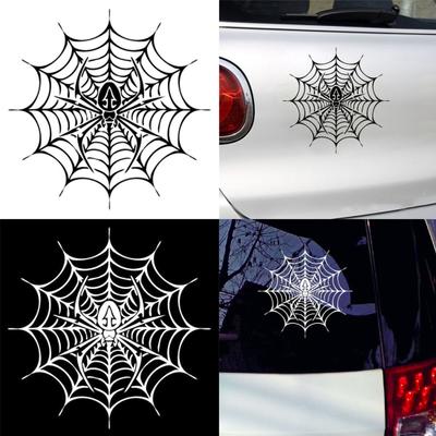 Adesivo per finestrini auto in stile ragnatela, riflettente, decalcomania, accessori decorativi