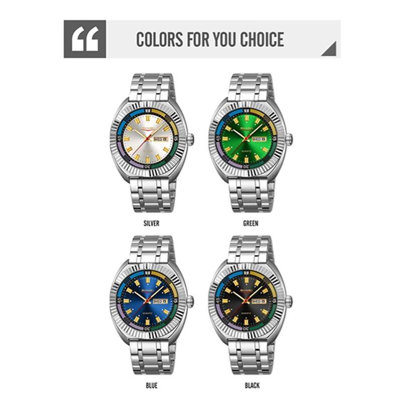 SKMEI Business Fashion Design 3Bar Waterproof Time Week Date Wristwatch Movement Quartz Watches