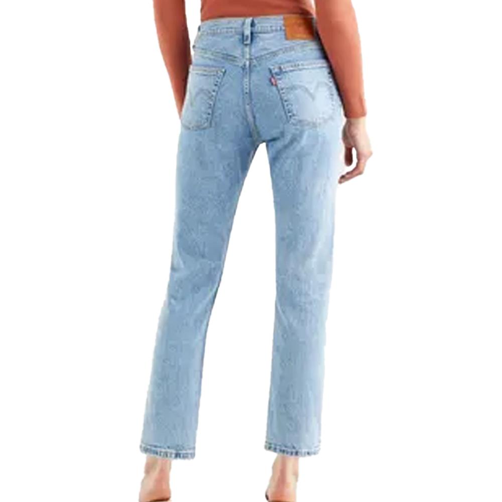 Levis Womens/Ladies 501 Leather Patch Cropped Jeans