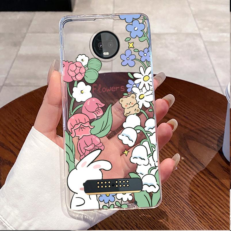 Für Motorola Moto Z3 Play XT1929 Hülle Klar Luxus Niedlich Liebeshase Lustig TPU Weiches Silikon Handyhülle Moto Z3 Play Rückabdeckung