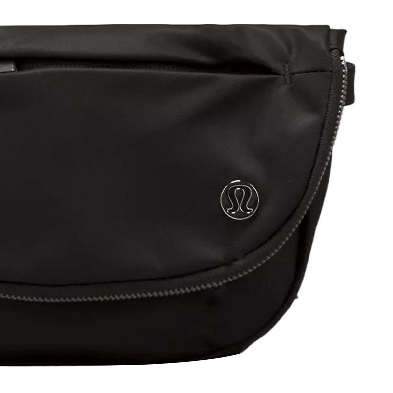 Lululemon Нейлоновая сумка через плечо, Сумка-кроссбоди Extra Mini Унисекс Черный и Серебристый LW9ENNS-0393