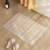 Ins Style Striped Diatomaceous Earth Water-Absorbing Floor Mat for Entrance, Bathroom, and Toilet