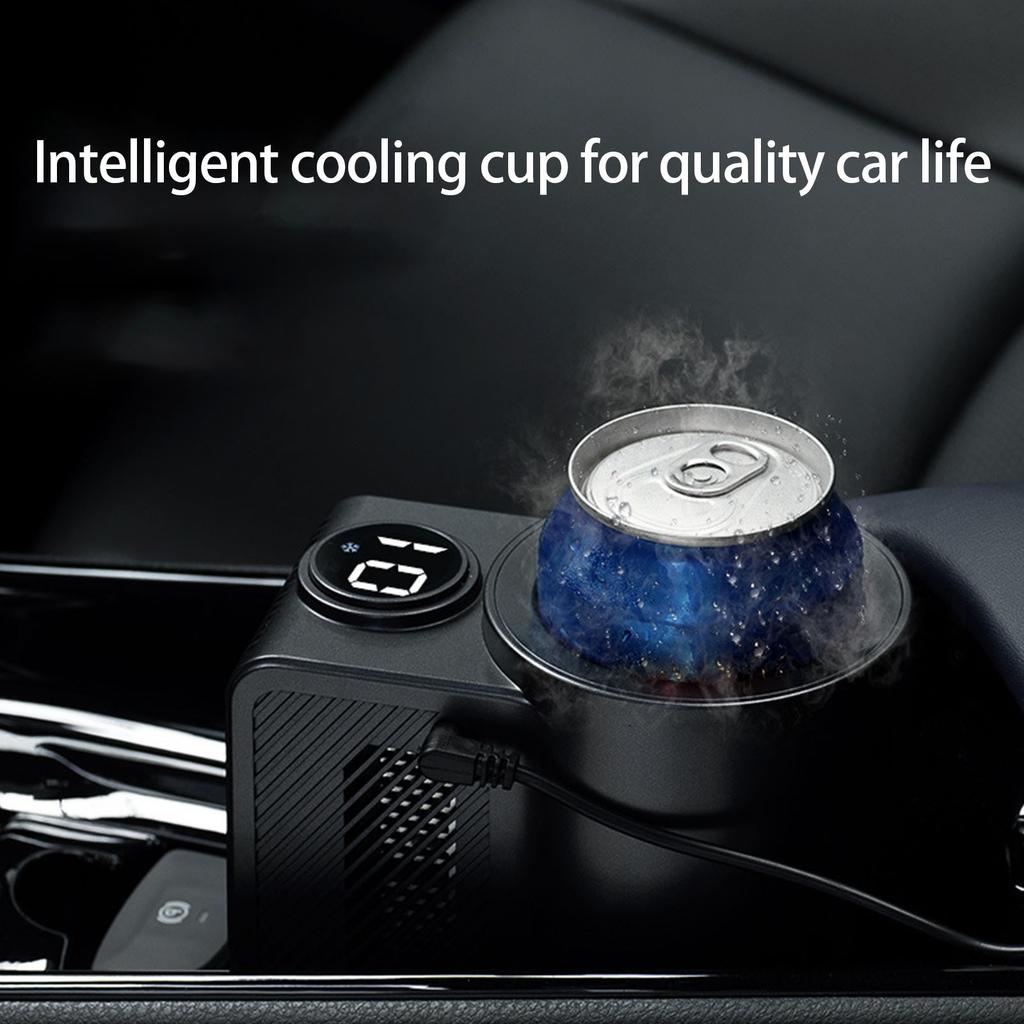 Digital Heated Cooling Cup Holder for Baby Bottles Beverage Touch Control 12V 36W Car Cooling and Heating Cup Mug Holder