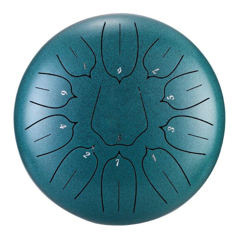 Hluru Glucophone Steel Tongue Drum10 Inch 11 Notes Tank Drum Key Handpan with Carry Bag for Meditation Musical Instrument
