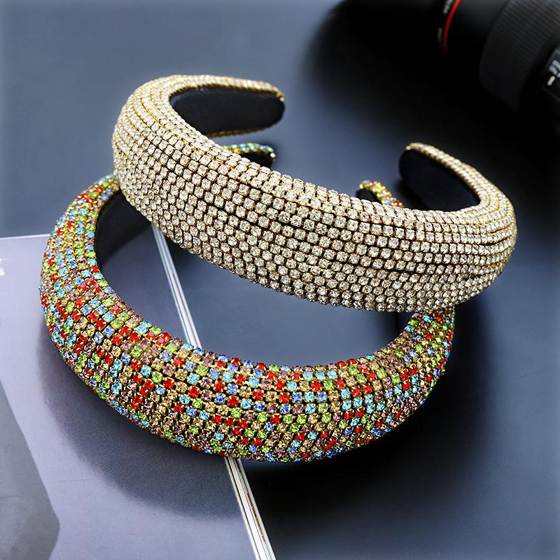 Baroque Rhinestone Ethnic Headband: European & American Style, Handmade Full Diamond Chain