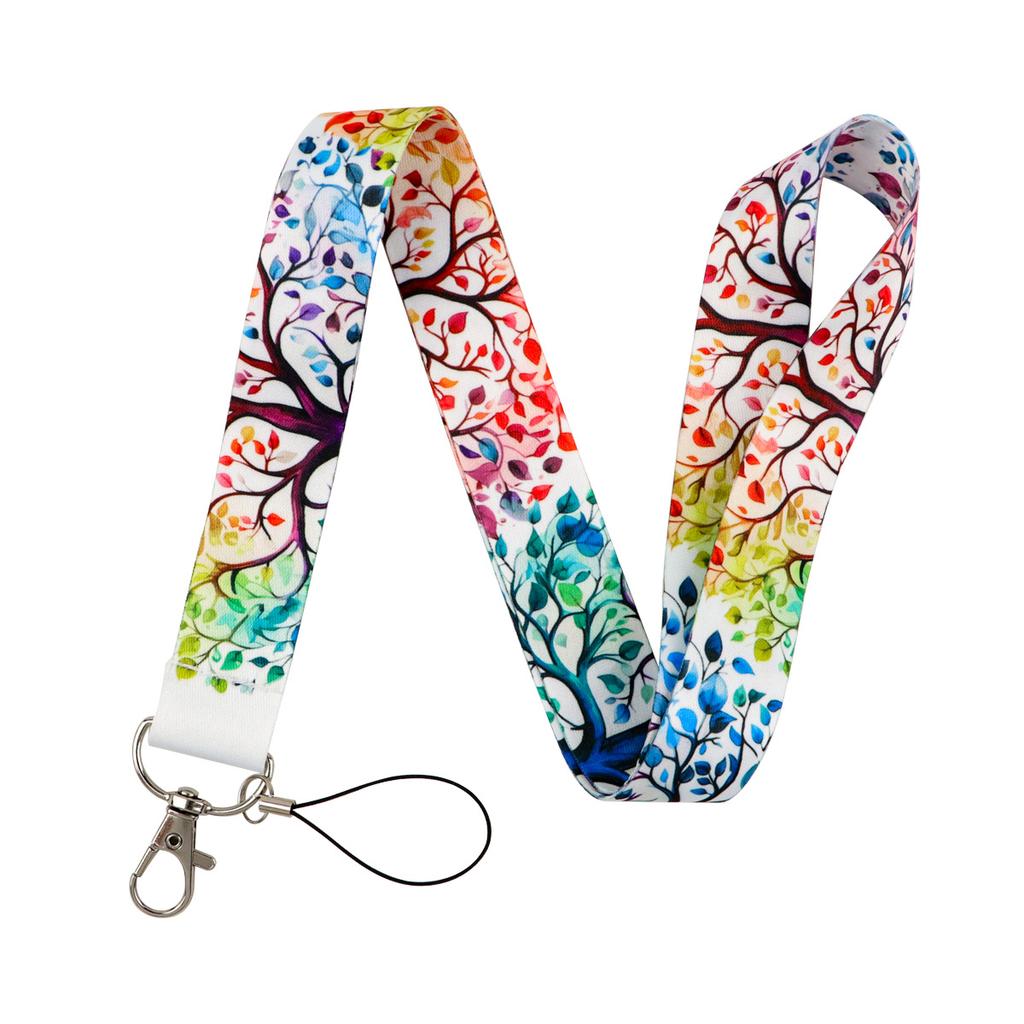 Leopard Print Heart-shaped Strawberry Mobile Phone Lanyard, Bus Card, Student Card, Work Certificate Hard Shell Multi-functional Card Case Lanyard