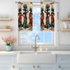 Piece African Women Art Decorative Curtains Retro Style Semi Curtain Room Darkening Polyester
