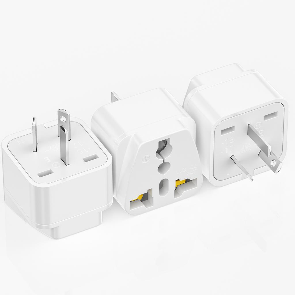 Xiaomi 3PCS Universal Travel Adapter US CA UK EU to AU Australia Plug Converter Electrical Socket Power Wall Charger 250V 2500W