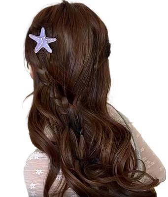 Meerjungfrauen-Haarschmuck, Sternförmige Haarverzierung, Cosplay-Kostüm für Kinder und Erwachsene (lila)