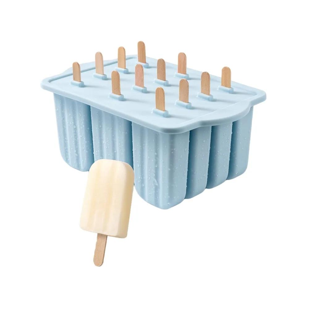 

Popsicle Molds for Kids, 12 Pieces Popsicles Molds Silicone BPA- Free Popsicle Maker Ice Pop Molds DIY Handmade Popsicles Molds синий