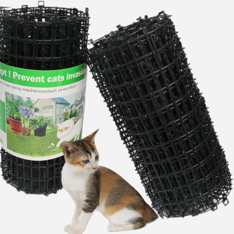 Outdoor Anti-Cat Net with Spikes - Floral Design Balcony Roof Plastic Barrier