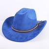 Neue Farbe Western Cowboyhut Herren und Damen Pendler Vielseitig Einfacher Stil Breiter Rand Zylinder Sonnenhut