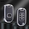 Tpu Car Folding Flip Key Case Cover Shell For Honda Civic Hrv Crv Xrv Cr-V Crider Odyssey Pilot Fit Accord Protector Accessories