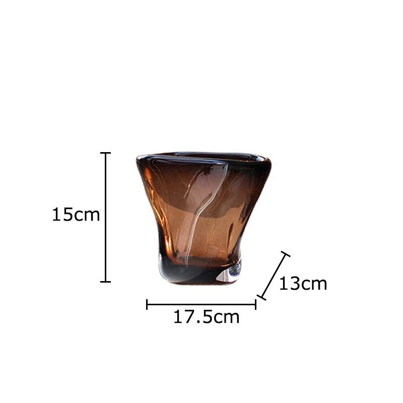 

Transparent Brown Glass Vase Hydroponics Plant Pots Table Decoration Flower Arrangement Floral Vases Room Aesthetic Decor