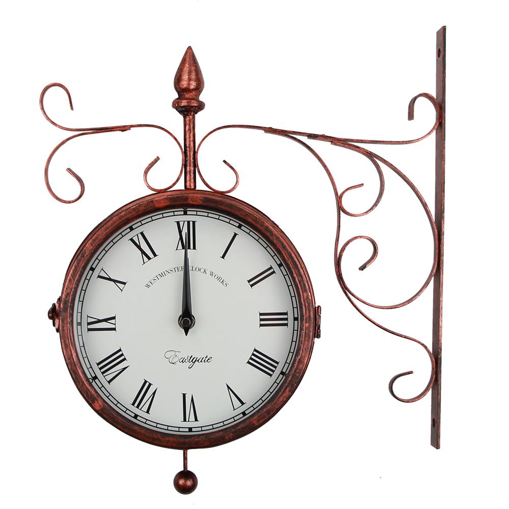 Buy Sale Classic Double Sided Wall Clocks Outside Rooster Iron Art Wall