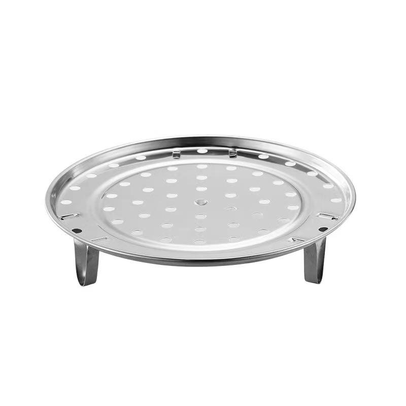 Stainless Steel High Foot Steamer Rack with Basket and Thickened Plate 18cm Steaming Plate