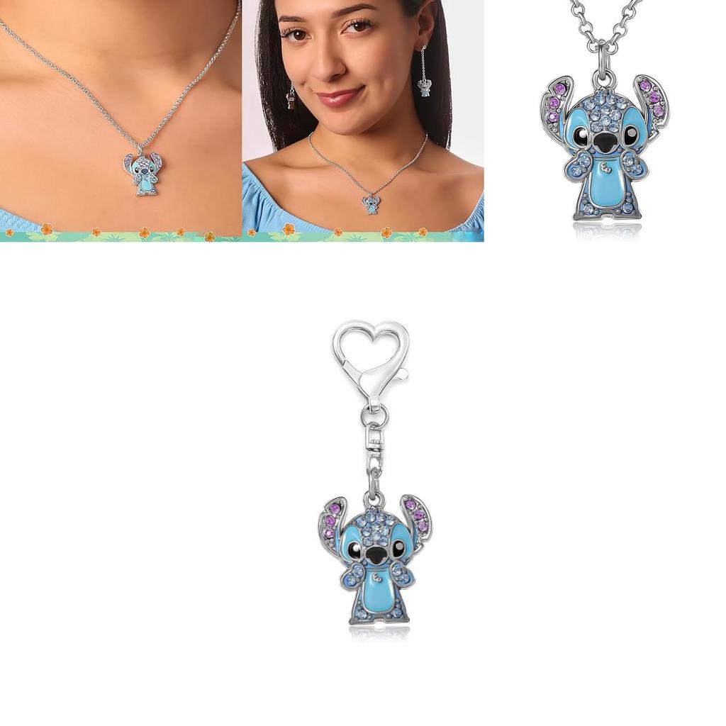Lilo Stitch Fashion Jewelry Alloy Chain With Rhinestones For Casual Gift