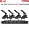 HuiDu BS-G20 Wireless Conference Microphone System: 1-to-2/4 Setup for Professional Stage and Training Environments