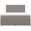 Box Spring Bed with Mattress Taupe 180 X 200 Cm Fabric