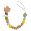 Handgefertigt Personalisierte Name Kaktus Schnullerclips Ketten Silikonperlen Personalisieren Säugling Chupetero Zahnung Personalisiert Geschenk