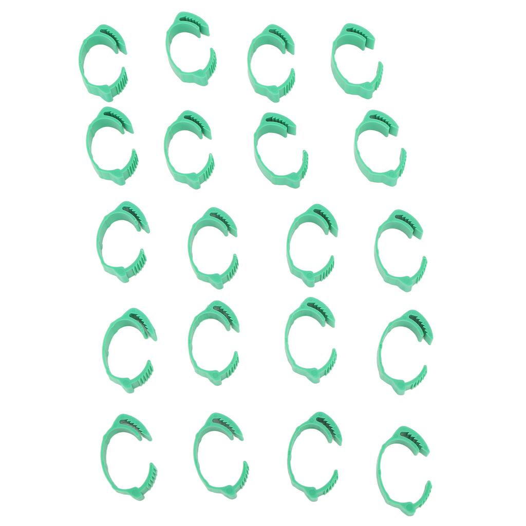100pcs Chicken Identification Leg Bands Clip On Bands for Geese Pigeons Green