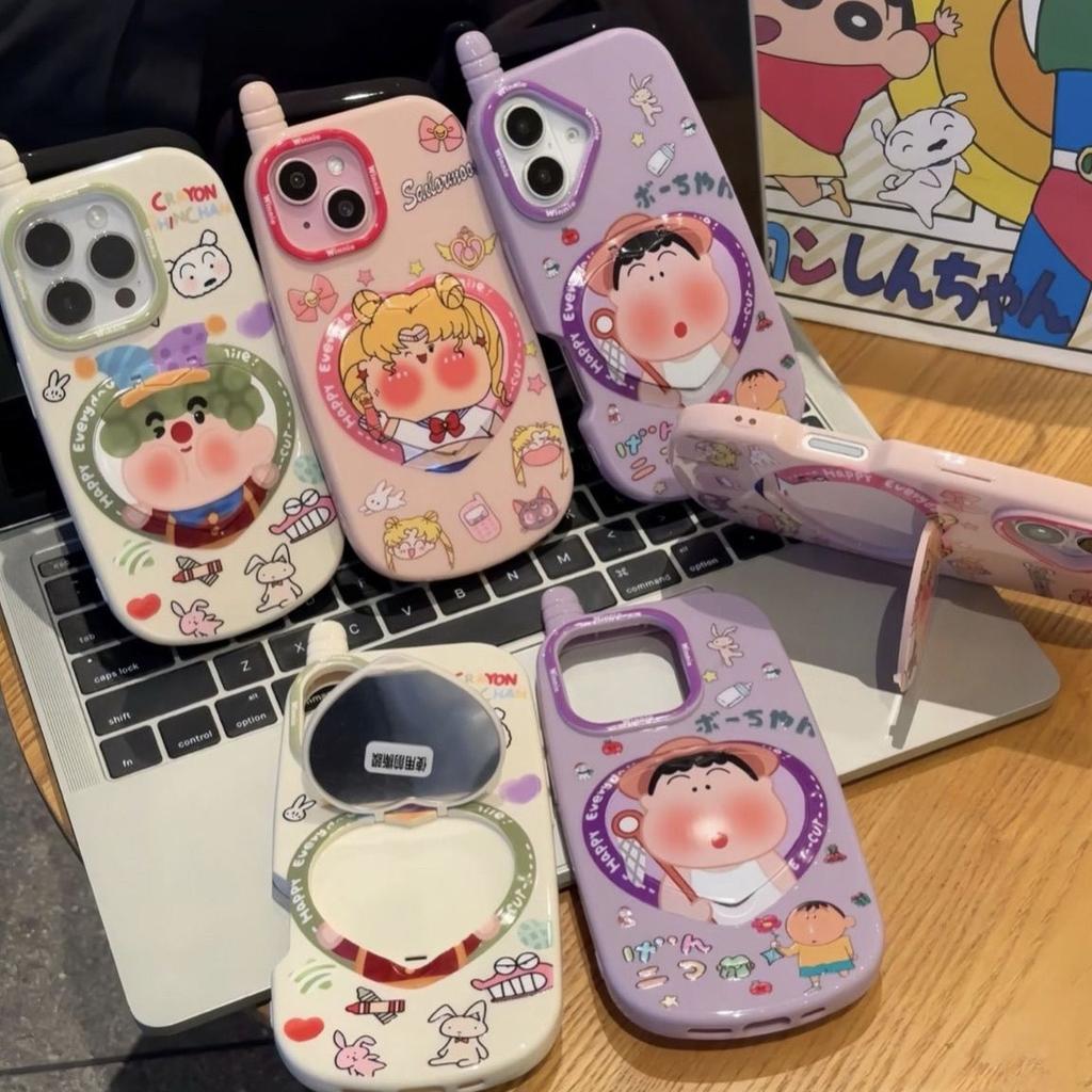 Cartoon Big Brother Make-up-Spiegel Anwendbar auf Apple 16 Handyhülle IPhone 15 Schutzhülle 14 Softcase 13 Nische 12