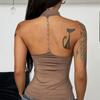 European And American Y2K Chain Swing Neckline Suspender Vest, Fake Two-Piece Spice Girls Style Summer Streetwear Top